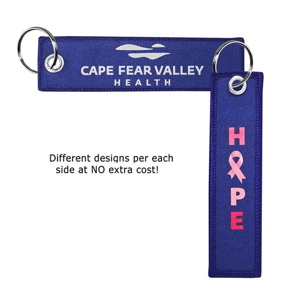 1" x 4" Two Side Key Ring with DTF