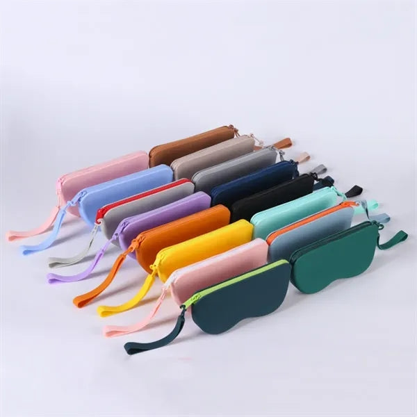 Silicone Sunglasses Pouch with Zipper Glasses Organizer