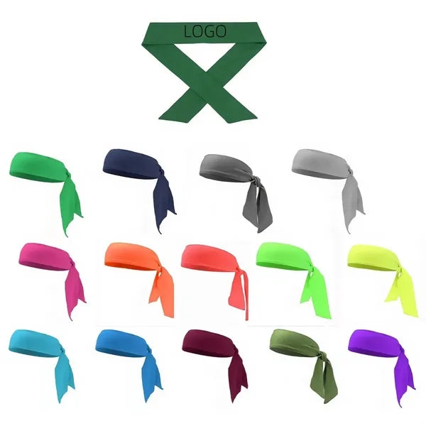 Tennis Sweatband Headband Dry Head Tie Hair Band