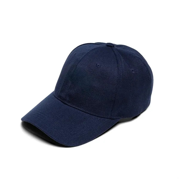 Promo Poly-Cotton 6 Panel Velcro Strap Baseball Cap
