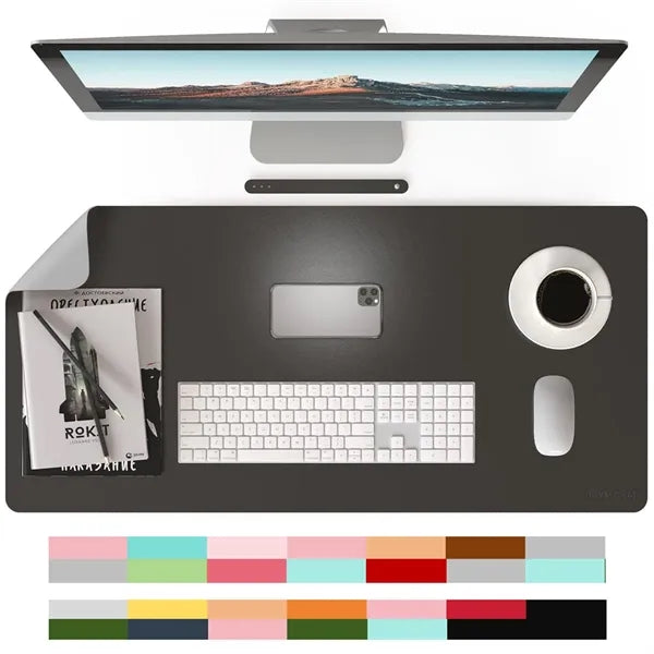 Waterproof Double Sided PU Leather Desk Mouse Pad