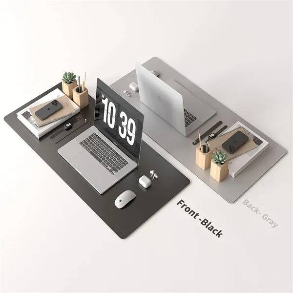 Waterproof Double Sided PU Leather Desk Mouse Pad