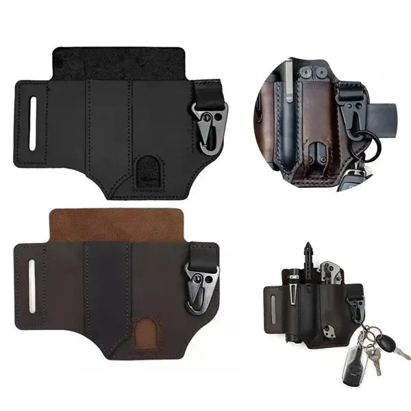 Leather Multitool Sheath EDC Belt Organizer