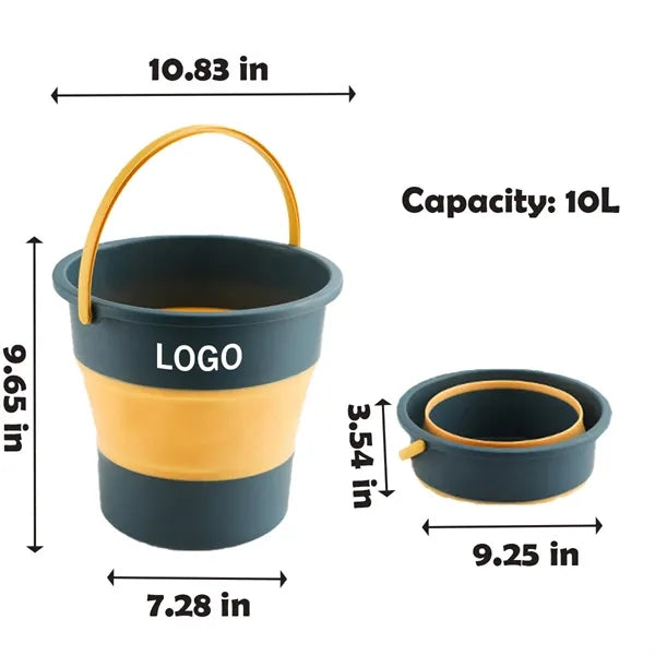 10L 2.6 Gallon Collapsible Foldable Small Plastic Bucket