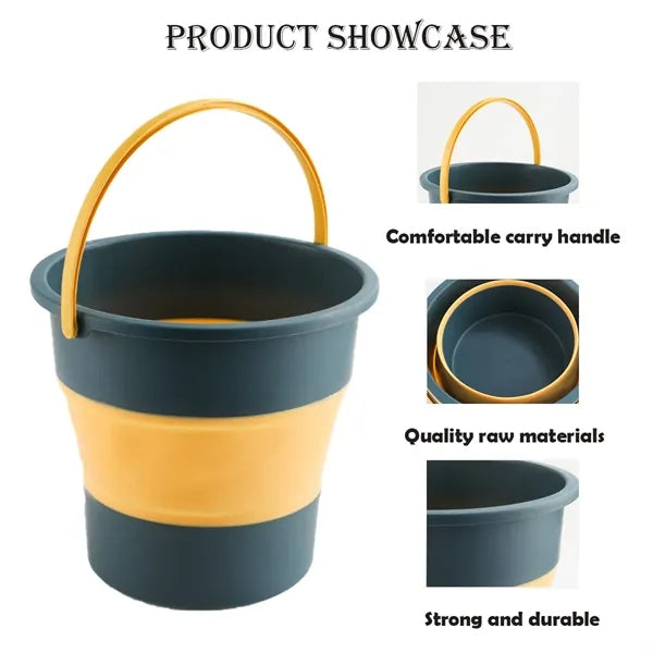10L 2.6 Gallon Collapsible Foldable Small Plastic Bucket