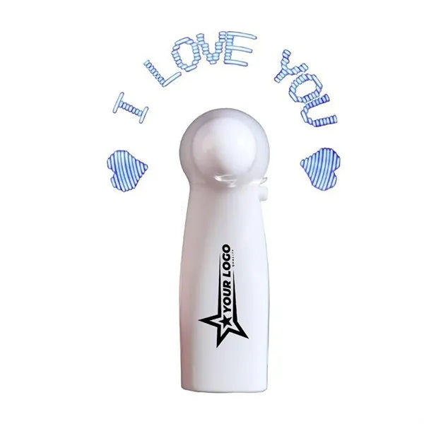 Mini LED Flashing Handheld Fan with Changeable Word