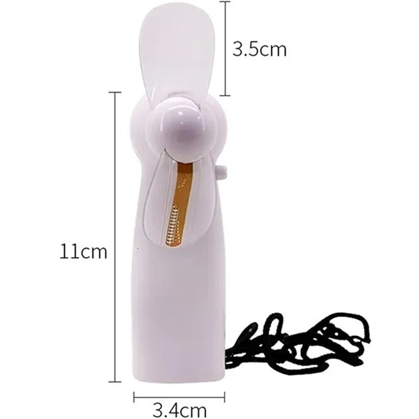 Mini LED Flashing Handheld Fan with Changeable Word