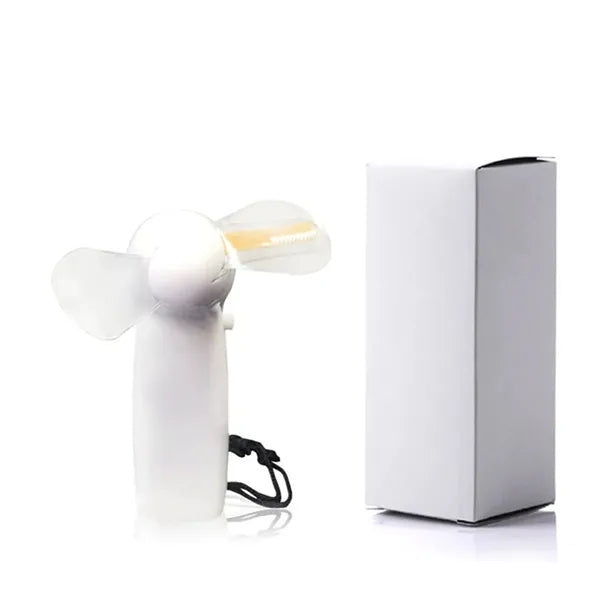 Mini LED Flashing Handheld Fan with Changeable Word