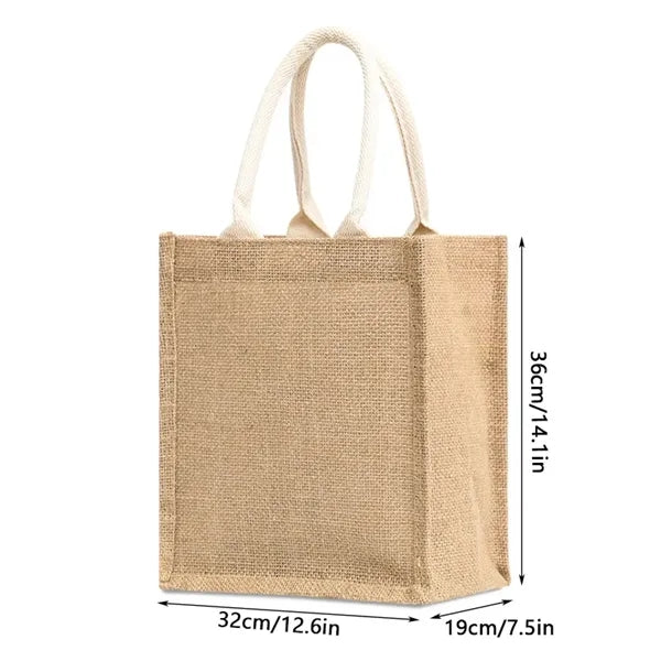 Jute Tote Bags Durable Burlap with Handle