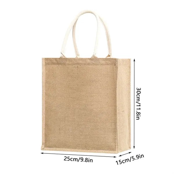 Jute Tote Bags Durable Burlap with Handle