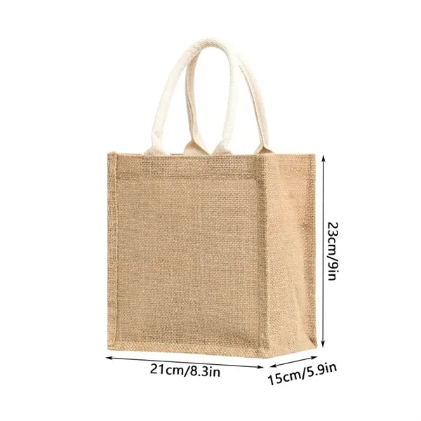 Jute Tote Bags Durable Burlap with Handle
