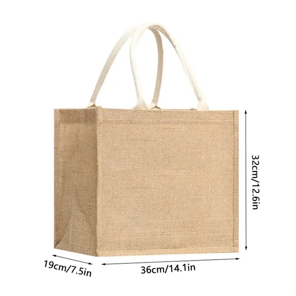 Jute Tote Bags Durable Burlap with Handle