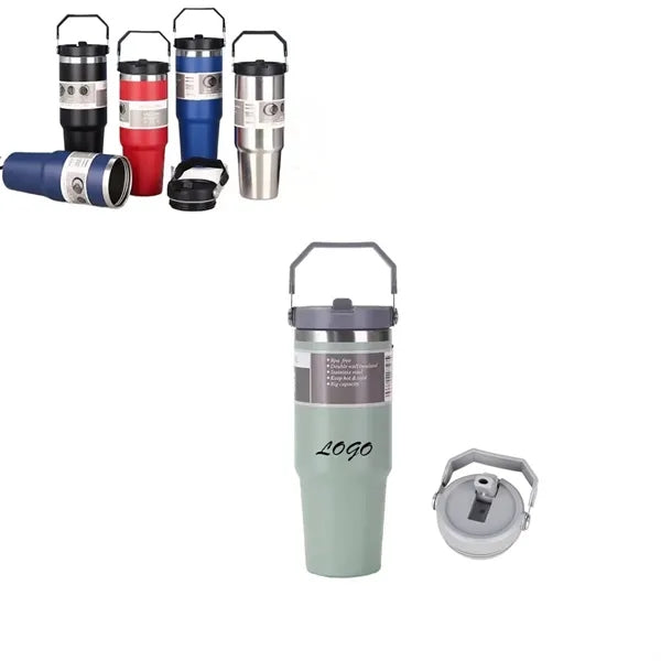 New 30-oz Portable Vacuum Insulated Cup with Handle