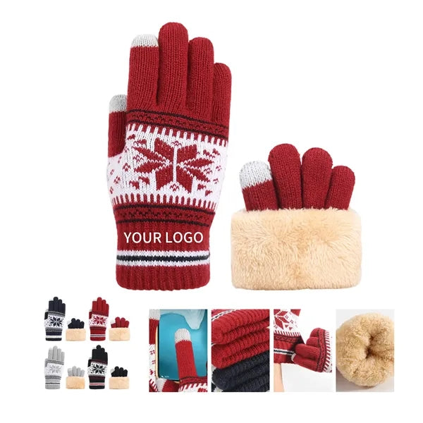 Acrylic Snowflake Touchscreen Gloves