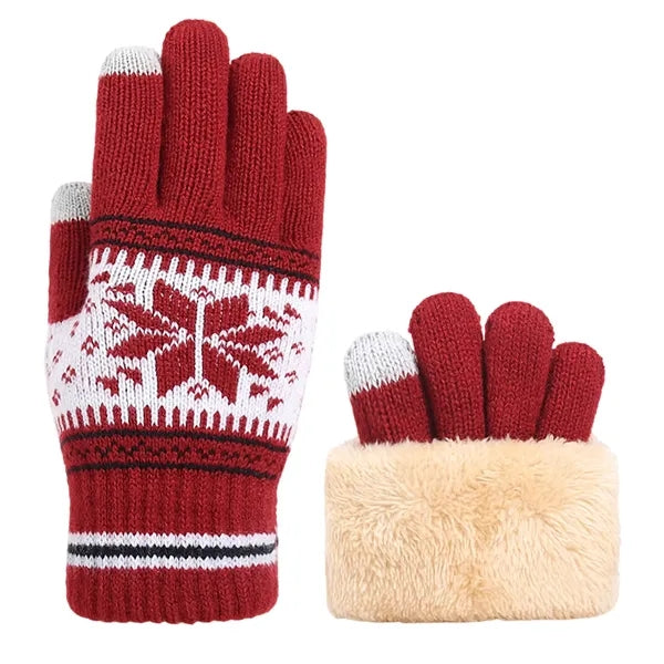 Acrylic Snowflake Touchscreen Gloves