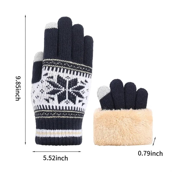 Acrylic Snowflake Touchscreen Gloves