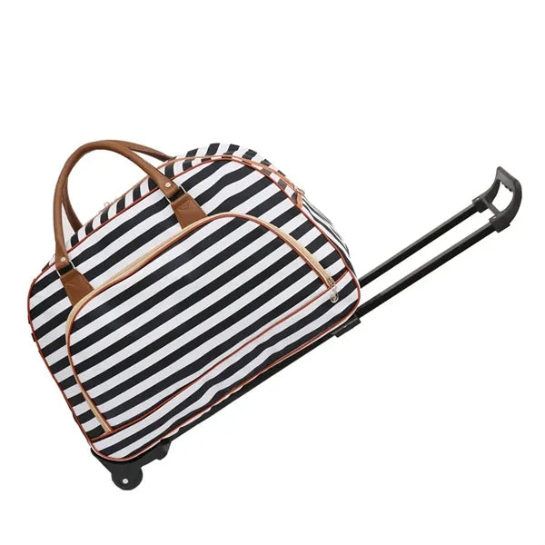 Large Capacity Waterproof Folding Travel Tote Bag with Rolle