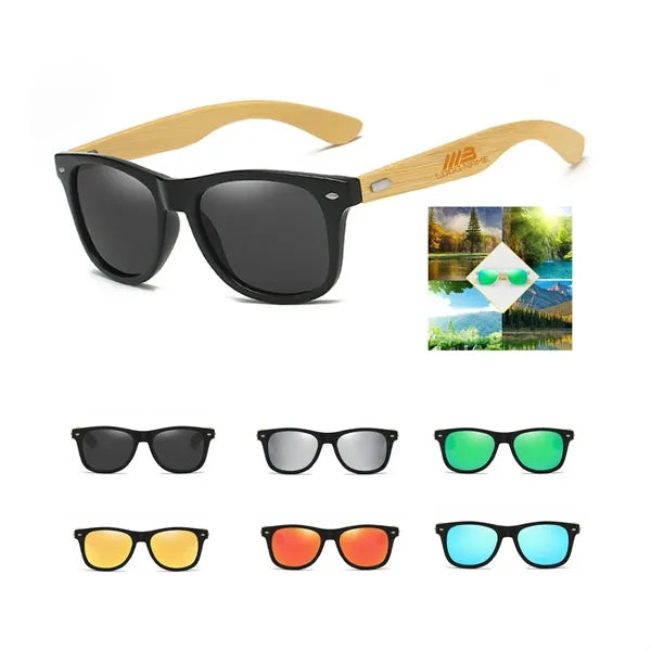 Bamboo Wood Arms Polarized Sunglasses