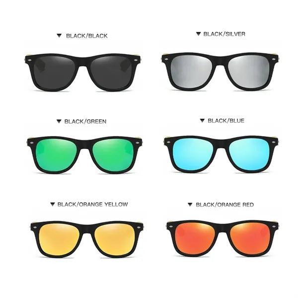 Bamboo Wood Arms Polarized Sunglasses