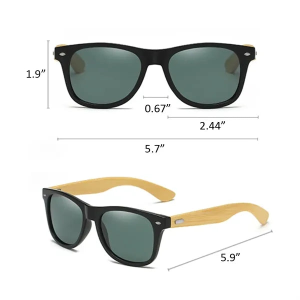 Bamboo Wood Arms Polarized Sunglasses