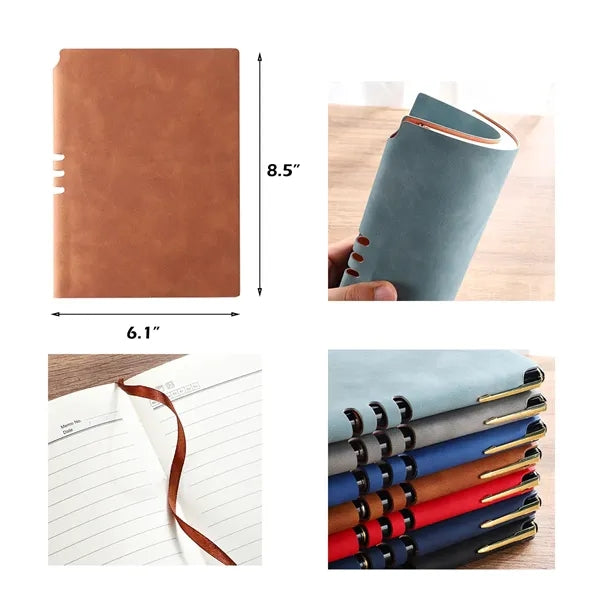 A5 PU Leather Notebook With Pen Loop