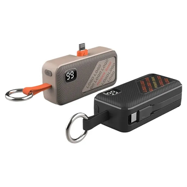 5000mAh Power Bank with Built-in Cable