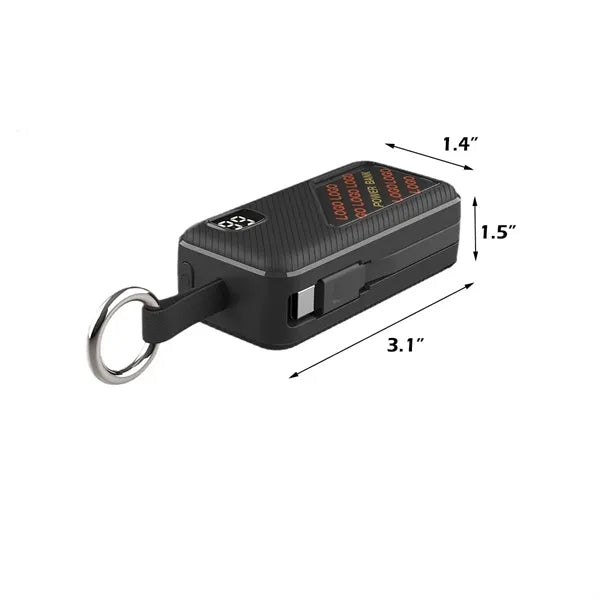5000mAh Power Bank with Built-in Cable