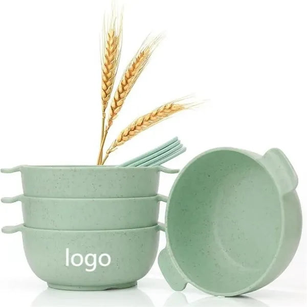 Wheat Straw Bowls with Handles