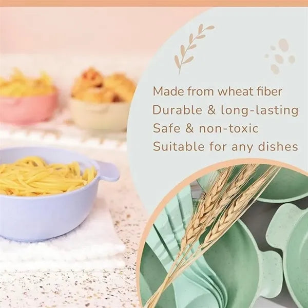Wheat Straw Bowls with Handles