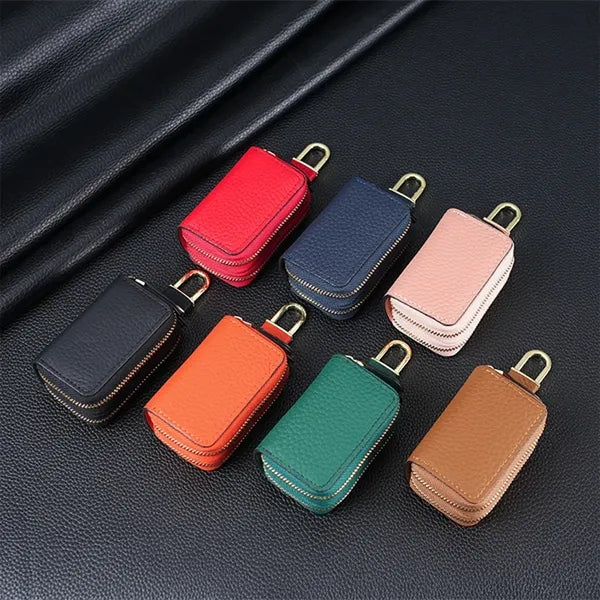 Genuine Leather Double Layer Car Key Protector Case