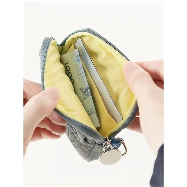 Solid Color Nylon-Polyester Zipper Pouch