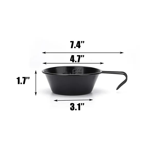304 Stainless Steel Non-Stick Stackable Camping Bowl Mug