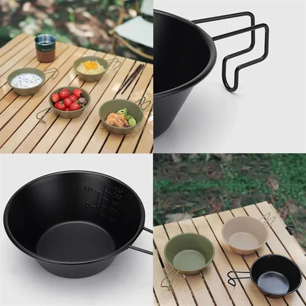 304 Stainless Steel Non-Stick Stackable Camping Bowl Mug