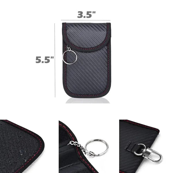 Carbon Fiber RFID Car Key Protection Bag