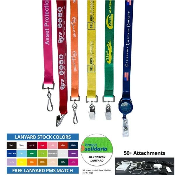 5/8" Polyester Lanyard - Silk Screen