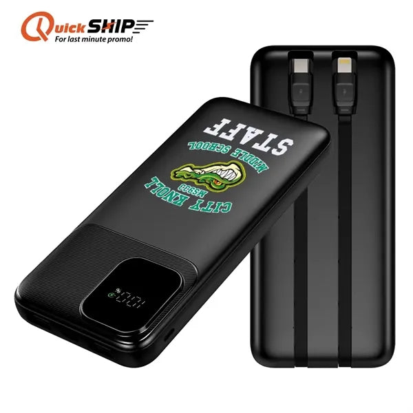 Houston Dual Cord Power Bank 10000