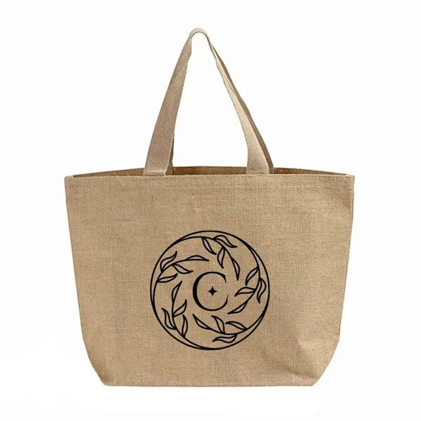 Crestwood Grove Jute Tote Bag