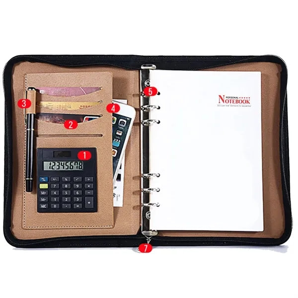Conference Folder A4 With Secure Zipper Closure