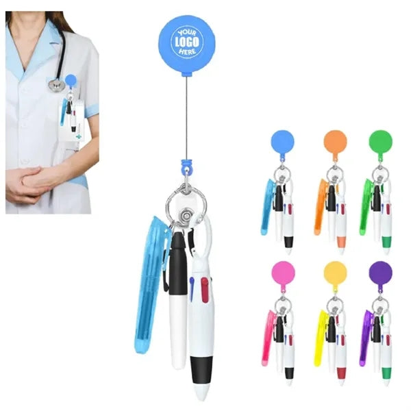 Nurse Pen Pack Set Retractable Badge Holder
