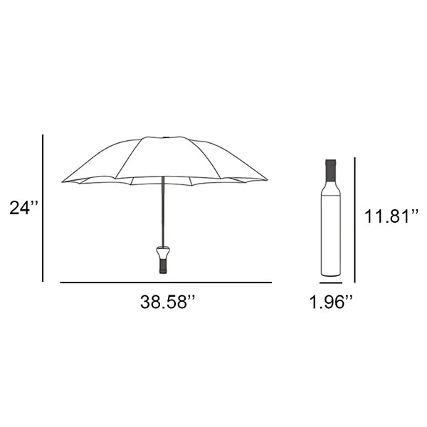 Folding Wine Bottle Umbrella