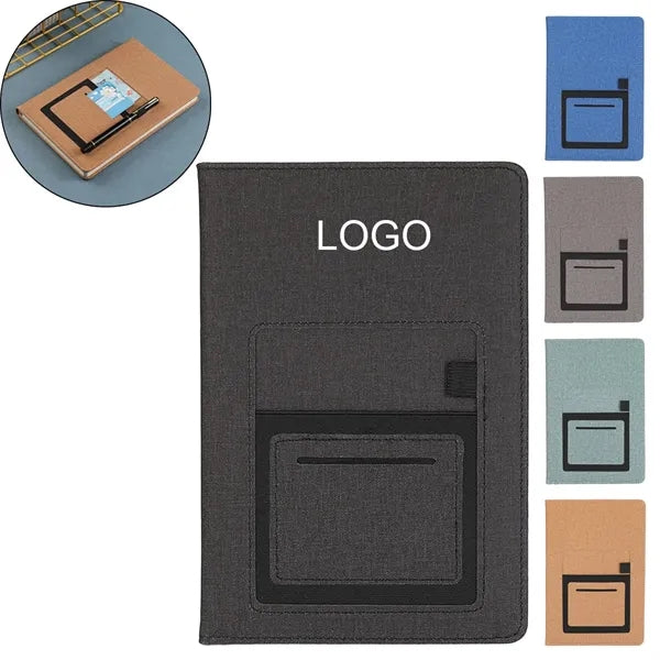 A5 Pu Leather Notebook With Pocket