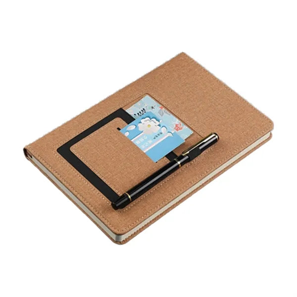 A5 Pu Leather Notebook With Pocket