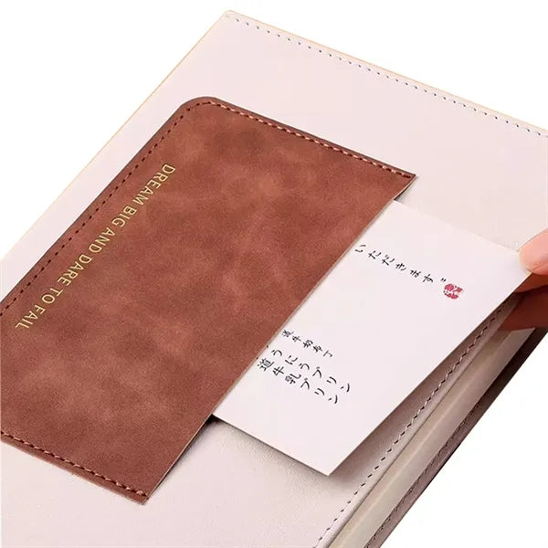 A5 Buckle Pu Leather Notebook With Pocket