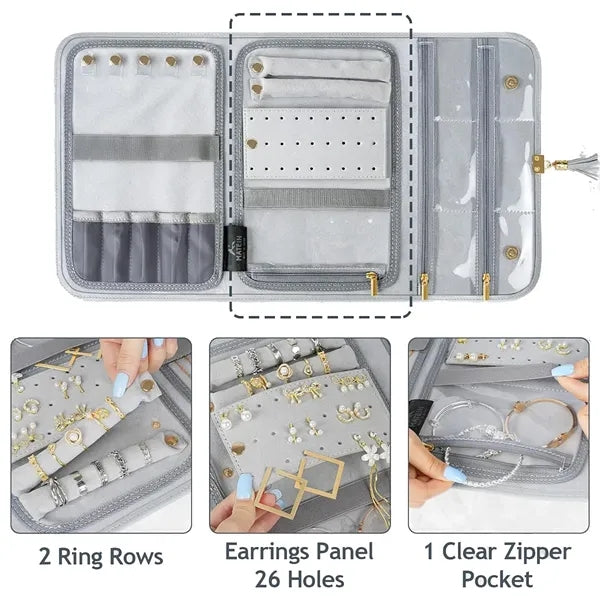 Jewelry Organizer Roll Bag