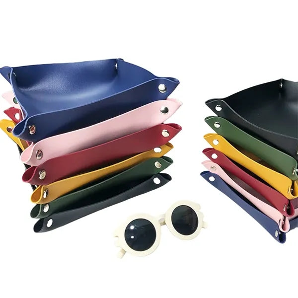 Square Leather Storage Box