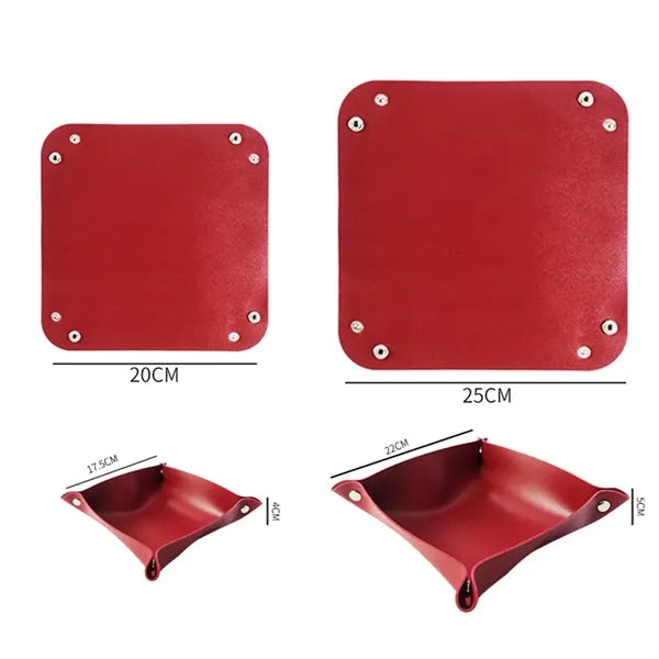 Square Leather Storage Box