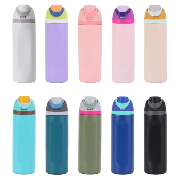 Sports Bottle With Straw Flip Lid