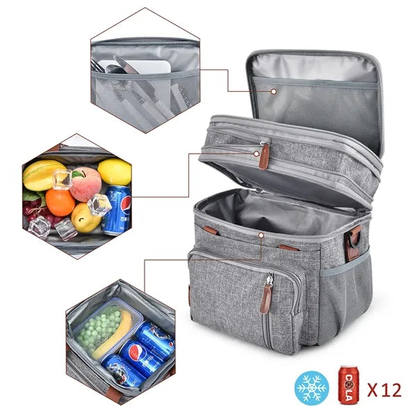 Double-Deck Cooler Lunch Bag