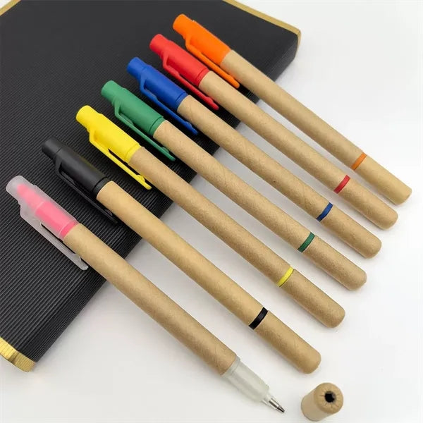 Dual Function Eco-Inspired Pen With Highlighter