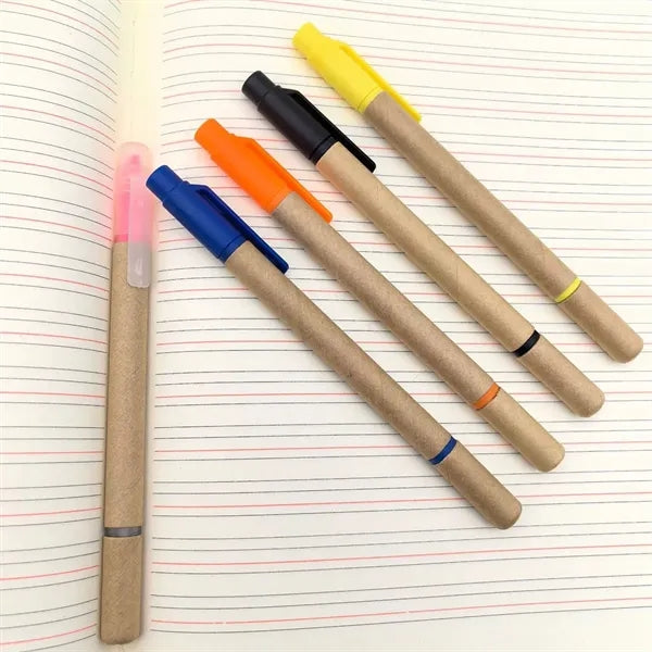 Dual Function Eco-Inspired Pen With Highlighter